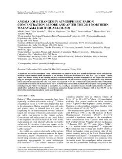 Anomalous changes in atmospheric radon concentration before and