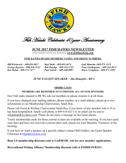 newsletter - Fish Hawks Fishing Club