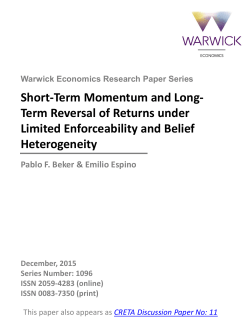 Short-Term Momentum and Long- Term Reversal of Returns under