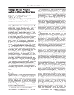 Cyanogen Chloride Precursor Analysis in
