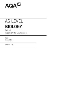 AS Biology Examiner report Paper 1 June 2016