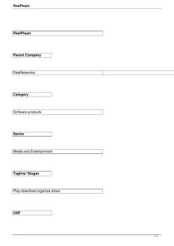 RealPlayer Parent Company RealNetworks Category