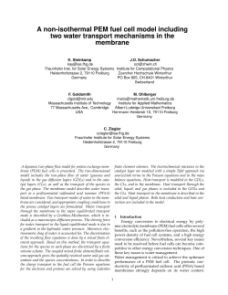 A non-isothermal PEM fuel cell model including two water transport