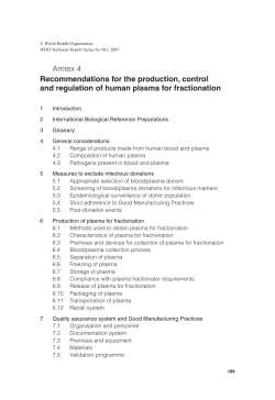 Annex 4 Recommendations for the production, control and