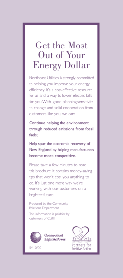 Get the Most Out of Your Energy Dollar