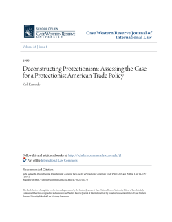 Deconstructing Protectionism: Assessing the Case for a Protectionist