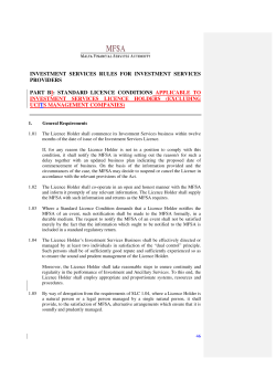 investment services rules for investment services providers