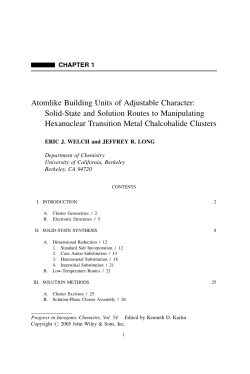 Atomlike Building Units of Adjustable Character: Solid