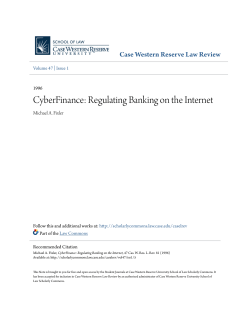 CyberFinance: Regulating Banking on the Internet
