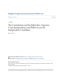 The Constitution and the Ballot Box