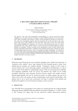 Heaviest precipitation events, 1998-2007: a near
