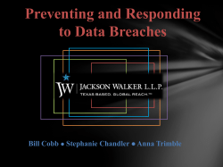 Preventing and Responding to Data Breaches