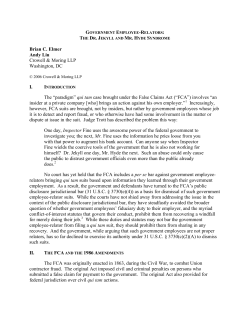 "Government Employee-Relators: The Dr. Jekyll and Mr. Hyde