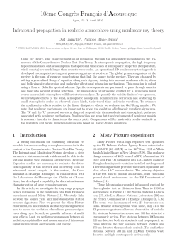 Infrasound propagation in realistic atmosphere using nonlinear