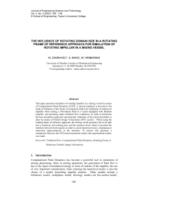 the influence of rotating domain size in a rotating frame of reference