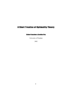 A Short Treatise of Optimality Theory