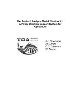 The Tradeoff Analysis Model Version 3.1: A Policy Decision Support