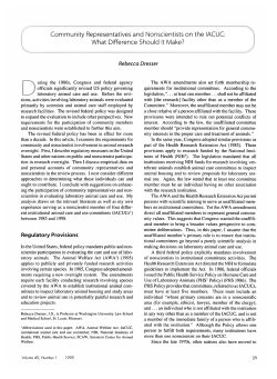 Community Representatives and Nonscientists