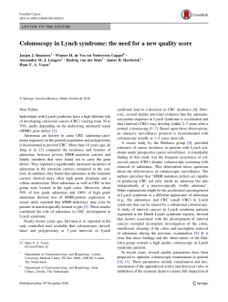 Colonoscopy in Lynch syndrome: the need for a new quality score