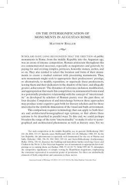 on the intersignification of monuments in augustan rome