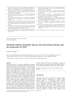 Metabolic acidosis and kidney disease: does