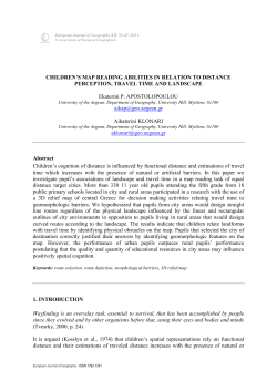 CHILDREN`S MAP READING ABILITIES IN RELATION TO