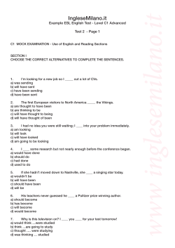 to the CEF C1 Advanced (Paper One