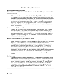 Orion EFT-1 Ancillary Payload Statements