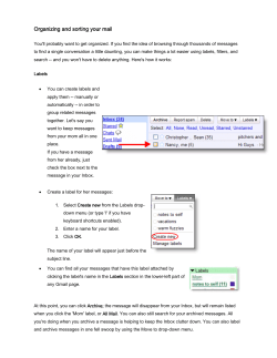 Organizing and sorting your mail