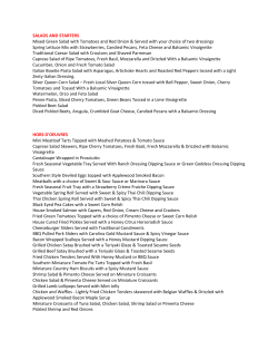 SALADS AND STARTERS Mixed Green Salad with Tomatoes and