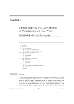 Optical Trapping and Laser Ablation of Microtubules in Fission Yeast