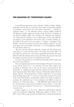 the meaning of "theophoric names