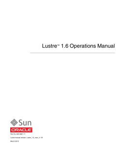 Lustre 1.6 Operations Manual