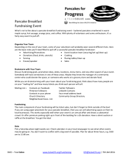 Pancake Breakfast Fundraising Event