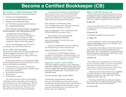 Become a Certified Bookkeeper (CB)