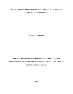 The Use Of Humour In Socio-Political