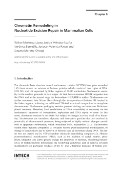 Chromatin Remodeling in Nucleotide Excision Repair
