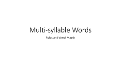 Single Syllable Words - My Breakfast Reading Program