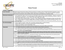 Please Proceed Lesson Organizer