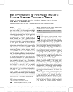 the effectiveness of traditional and sling exercise strength training in