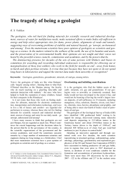 The tragedy of being a geologist