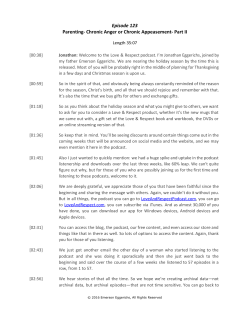 Chronic Anger or Chronic Appeasement- Part II