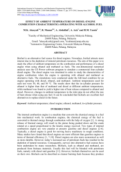 Effect of Ambient Temperature on Diesel