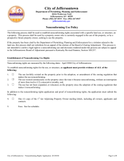 Nonconforming Rights Application