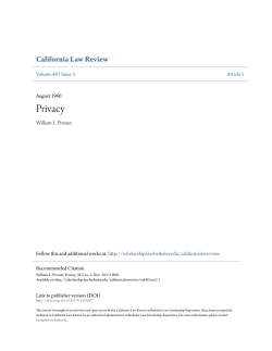 Privacy - Berkeley Law Scholarship Repository