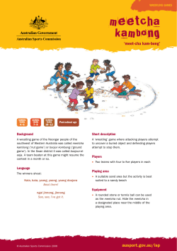 Meetcha kambong - Australian Sports Commission