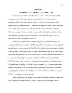 CHAPTER- 2 THEORY OF NARRATOLOGY