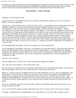 James Belcher v. State of Florida