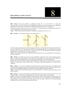 EQUILIBRIUM AND ELASTICITY