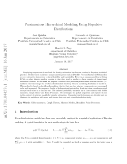 Parsimonious Hierarchical Modeling Using Repulsive Distributions